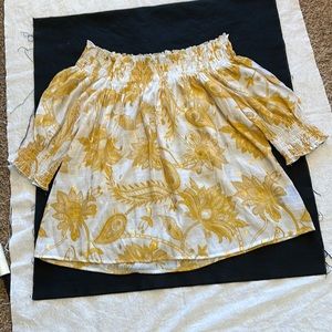 Harve Benard Gold & White Blouse